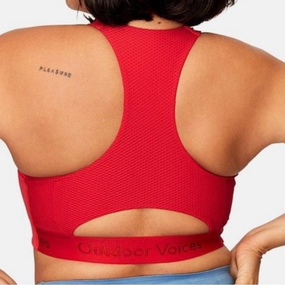 Outdoor Voices Doing Things Bra in Red - Picture 2 of 6